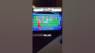 Biggest Wheel of Fortune FAIL Ever #shorts