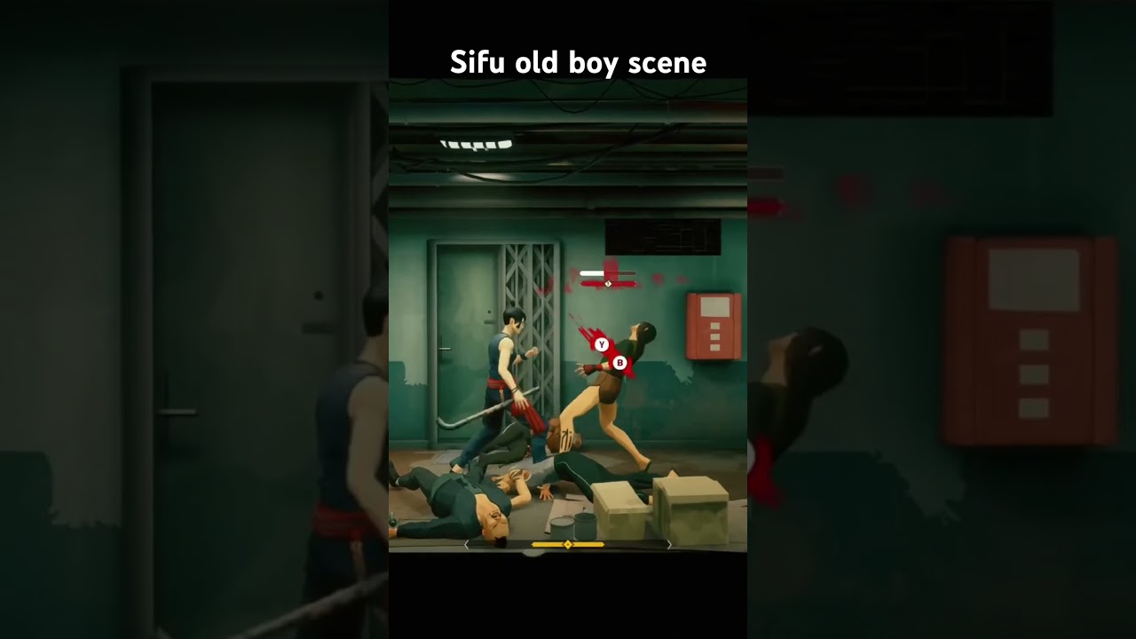 The movie old boy scene in sifu game.  