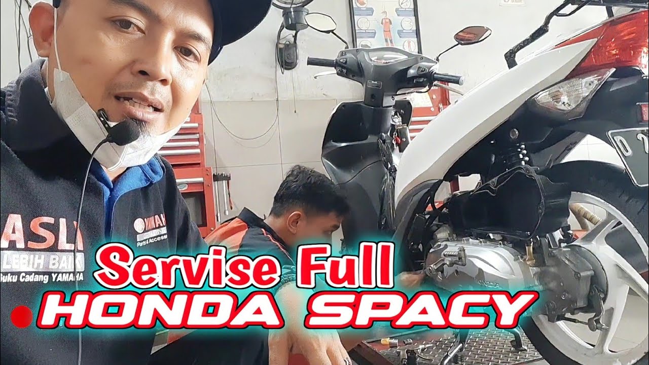 SERVISE FULL HONDA SPACY Di Bengkel Resmi Yamaha