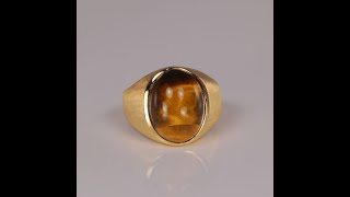 David Yurman Exotic Stone Signet Ring In Sterling Silver With Tiger's - Foto 13