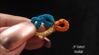 Frivolite Tatting Lesson 172-adding thread with LHK-añadir hilo con NBL