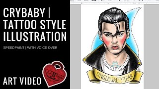 Crybaby | Tattoo Style Illustration