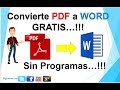 Como Convertir PDF a WORD sin Programas