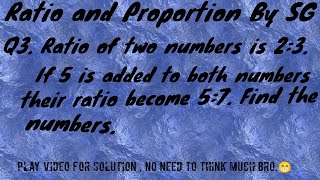 Ratio and proportion Q3