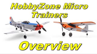 Overview of the new HobbyZone 450mm XCub and P-51 Mustang Micro RTF Trainers