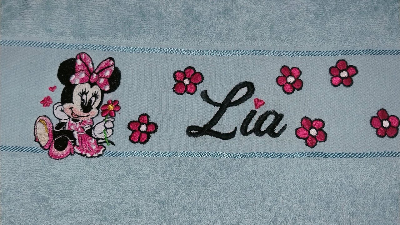 Minnie bordada en máquina 20u 