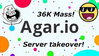 AGAR.IO // Server Takeover #4 w/ Jens - 36k Mass