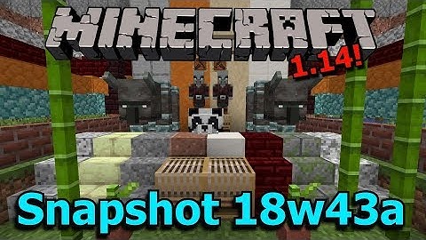 Minecraft 1.14 Snapshot 18w43a- Pandas, Pillagers, Slabs and Stairs!