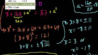 Completing the square (old school)