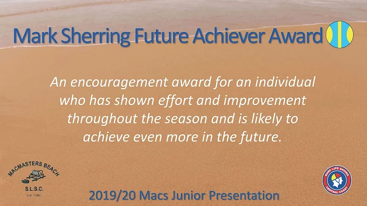 2019/20 Macs SLSC Junior Pres - Mark Sherring Future Achiever Award