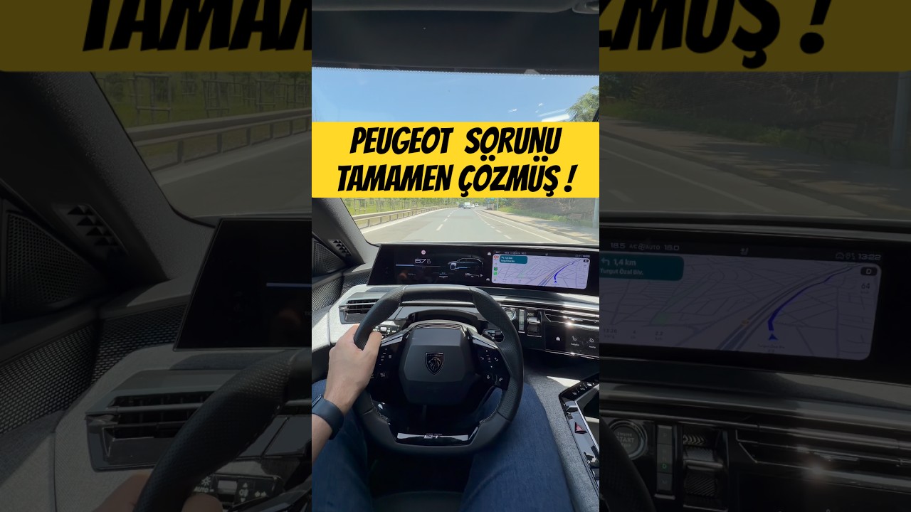 Bazı serilerde devam eden direksiyonun ekranı kapatması tarih oldu #shorts #peugeot3008 #trending