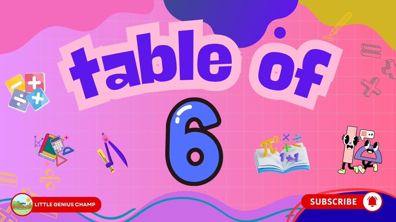 TABLE OF 6 SONG 🎵 | Learn Multiplication Easily for Kids