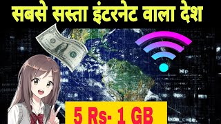 दुनियां के सबसे सस्ते इंटरनेट वाले देश।  सस्ता इन्टरनेट वाला देश। cheap internet country. vsfact