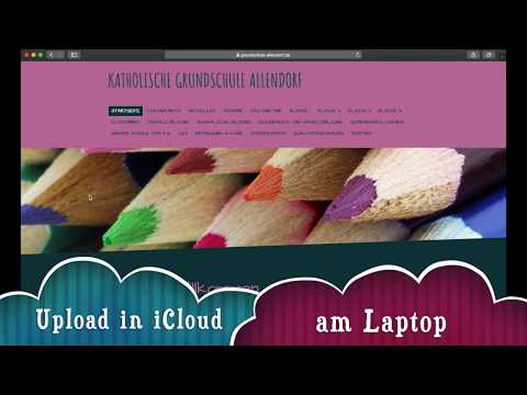 Erklärvideo: Apple iCloud Anmeldung und Upload einer Datei über einen Laptop