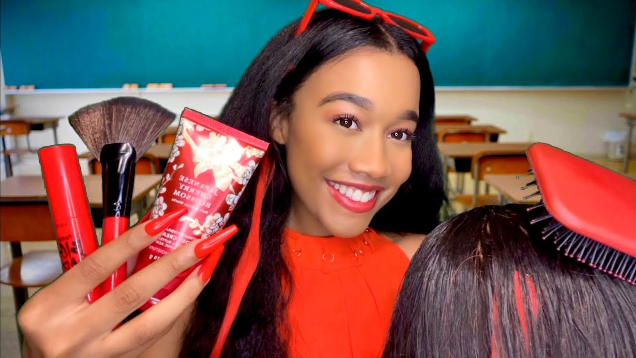 ASMR The Girl Behind You In Class Is Obsessed W/ The Color Red ❤️🌹 Personal Attention ASMR