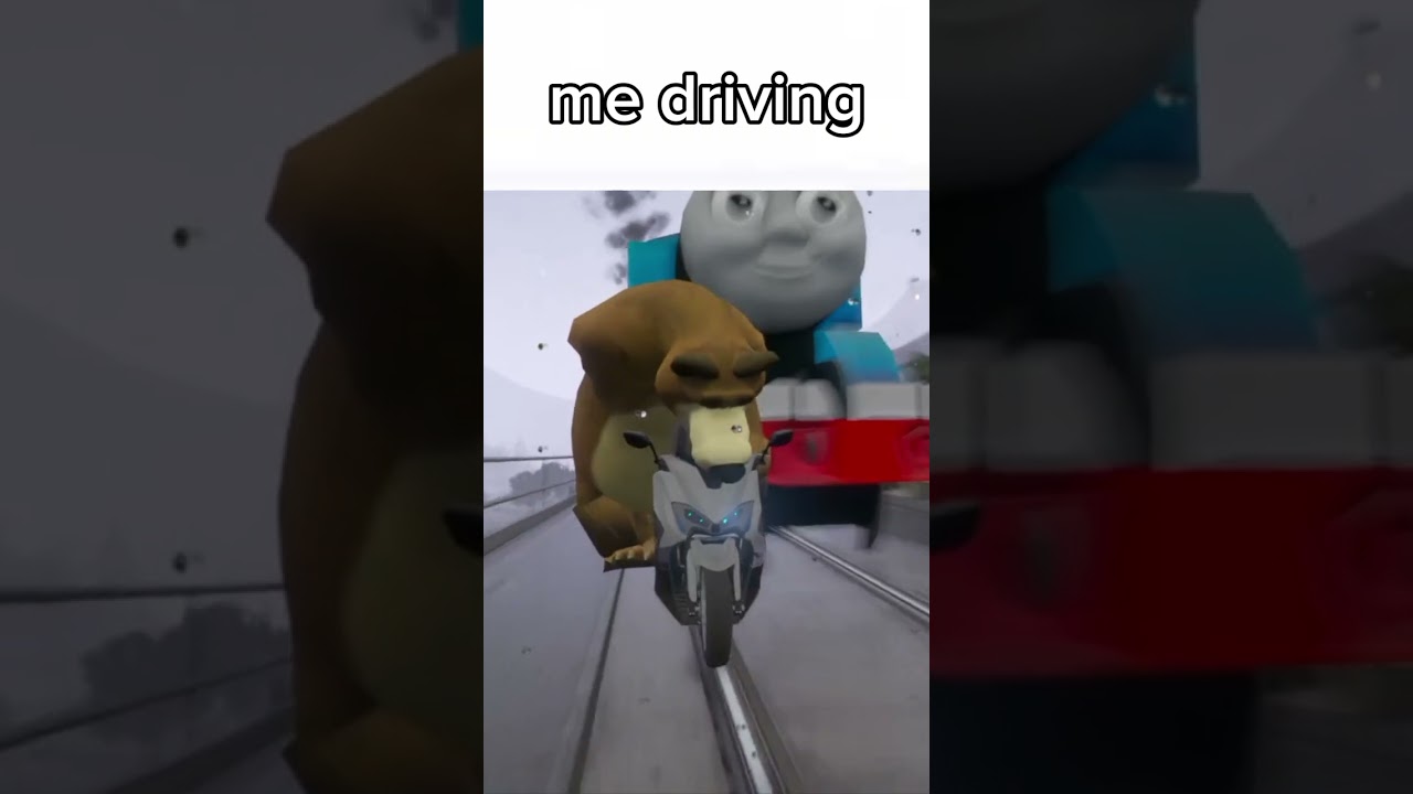 help me thomas is chasing me i am driving i almost crush