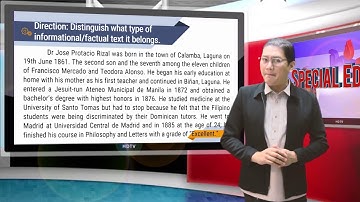 Grade 6 English Informational & Factual Text Part 2