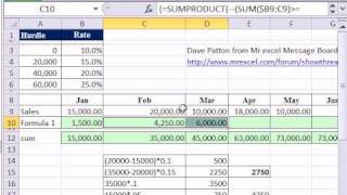 Excel Magic Trick 673: Varying Commission Rate Lookup Formula SUMPRODUCT Amazing Solution!!