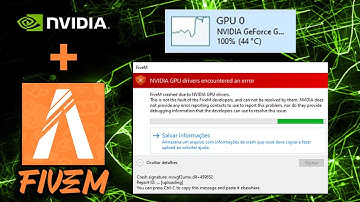 [RESOLVIDO - PT BR] NVIDIA GPU drivers encountered an error (100% GPU)