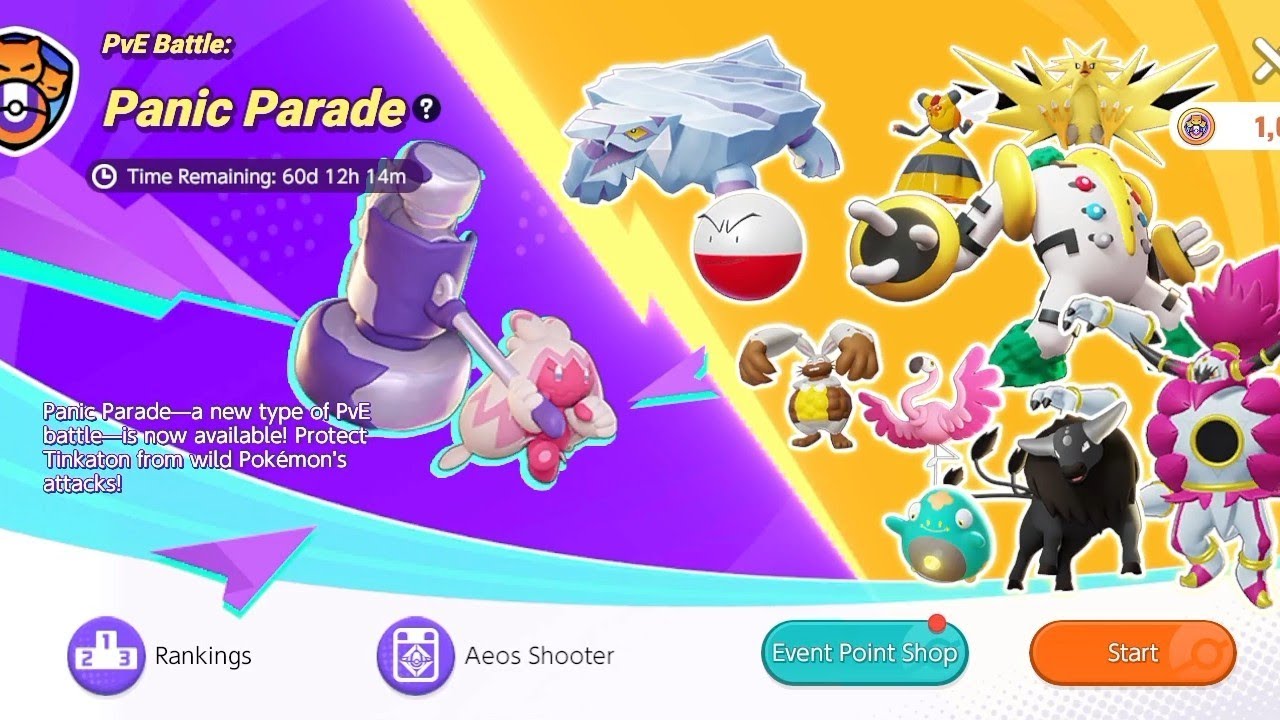 The perfect pokemon to beat PvE PANIC PARADE MODE 👑🔥🔥 | Pokemon unite🕹 | solo gameplay🎮 |