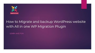How To Migrate And Backup Wordpress Website With All In One Wp Migration Plugin