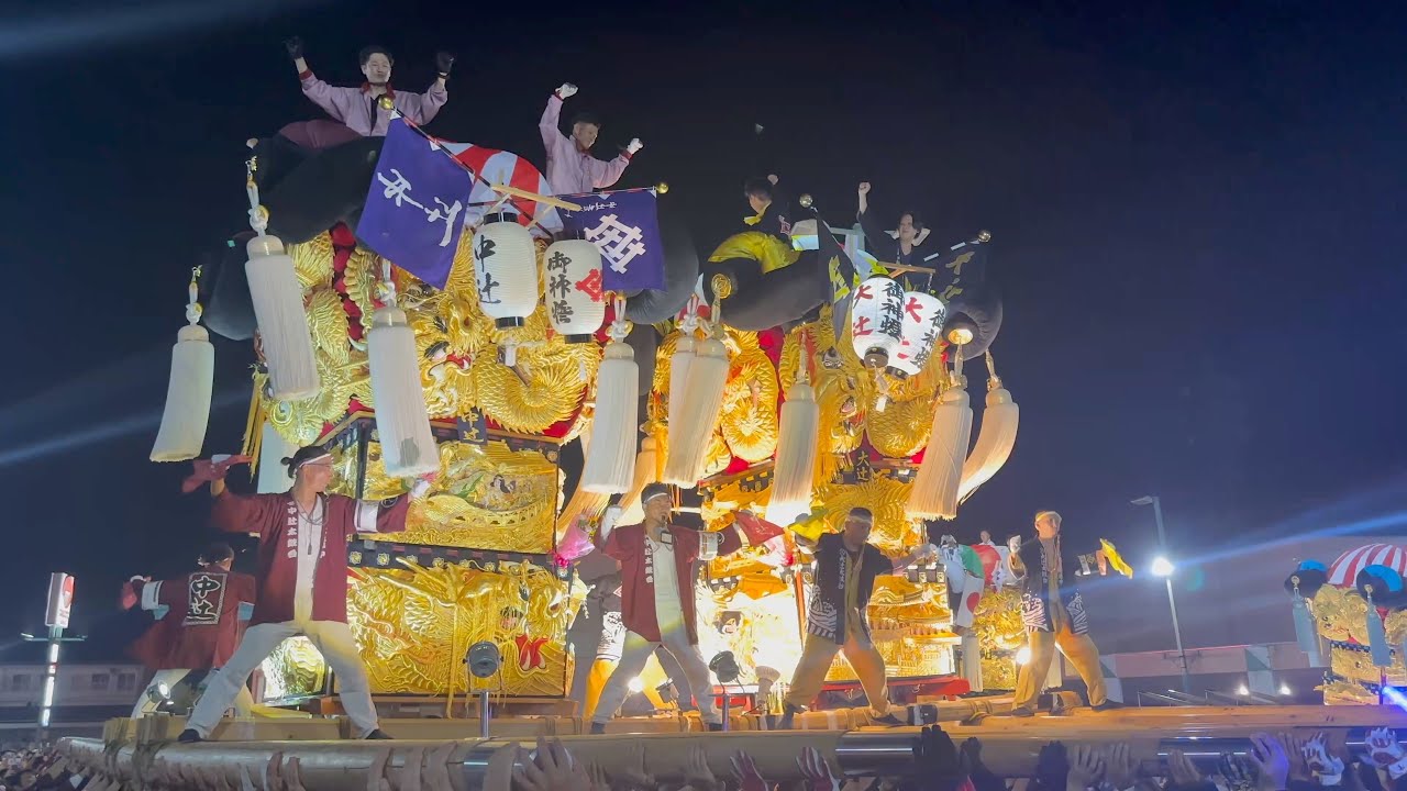 2023年山本町辻秋祭り　マルナカ山本店 夜太鼓【太鼓台演技】