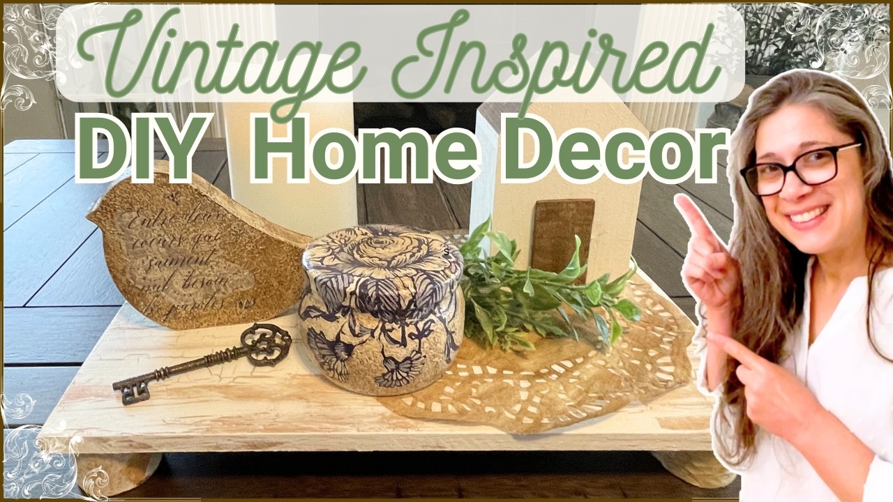 DIY Home Decor on Dollar Tree Budget | Spring Vintage Inspired Crafting ...