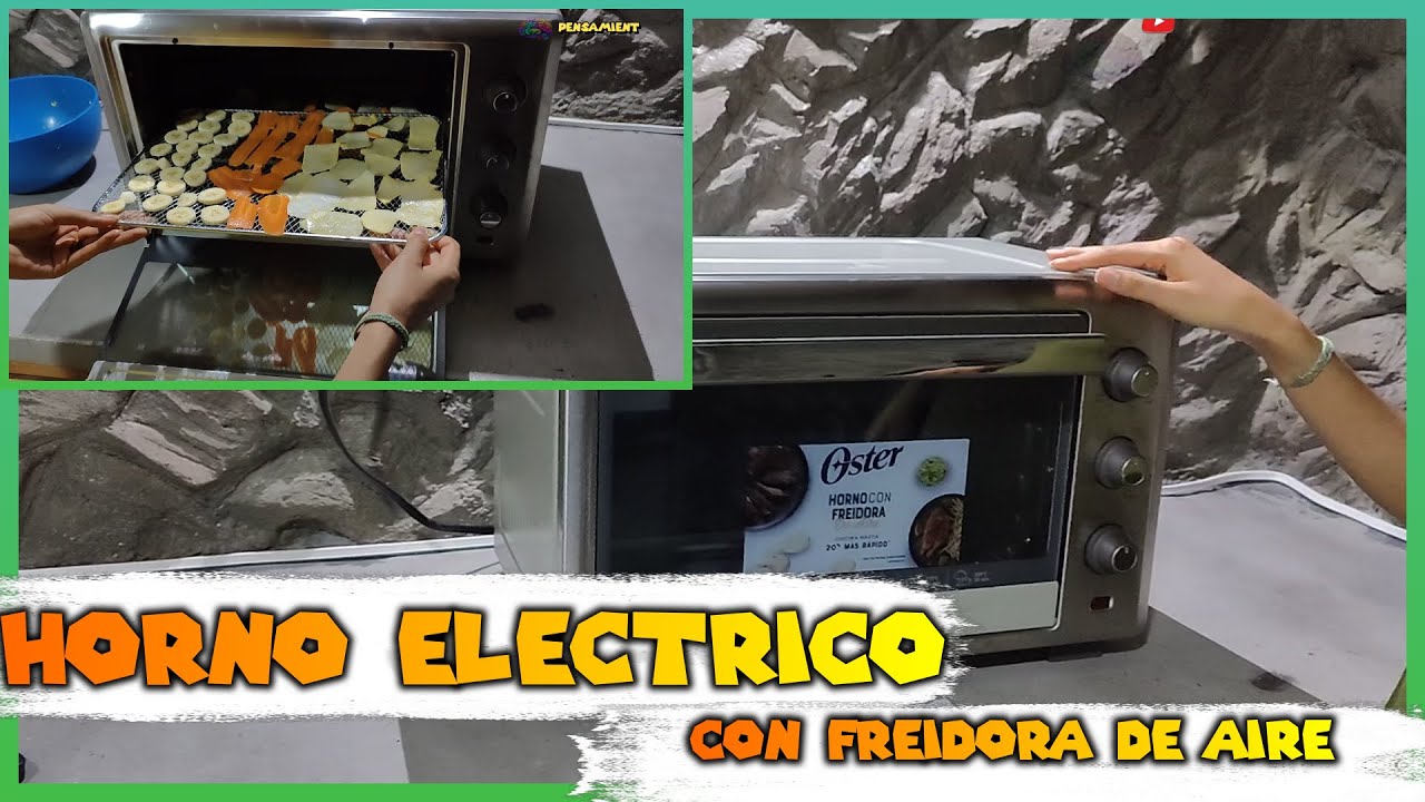 Horno eléctrico TSSTTVLS35 de 35L con freidora de aire OSTER y freír por convección #horno #oster