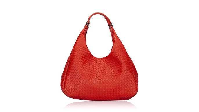 Bottega Veneta Loop Small Intreccio Acid Kiwi in Lambskin with