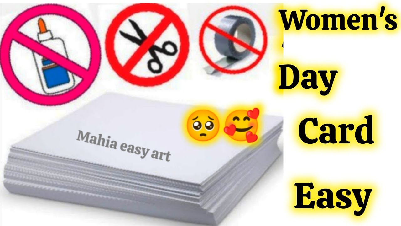 😍No glue No scissor 😍Women Day Special Gift/How ti Make women day greeting card/Womens day 2026 card