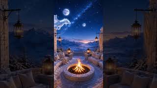 Watching Dragons Beneath the Moons | Fantasy Fireplace Ambience