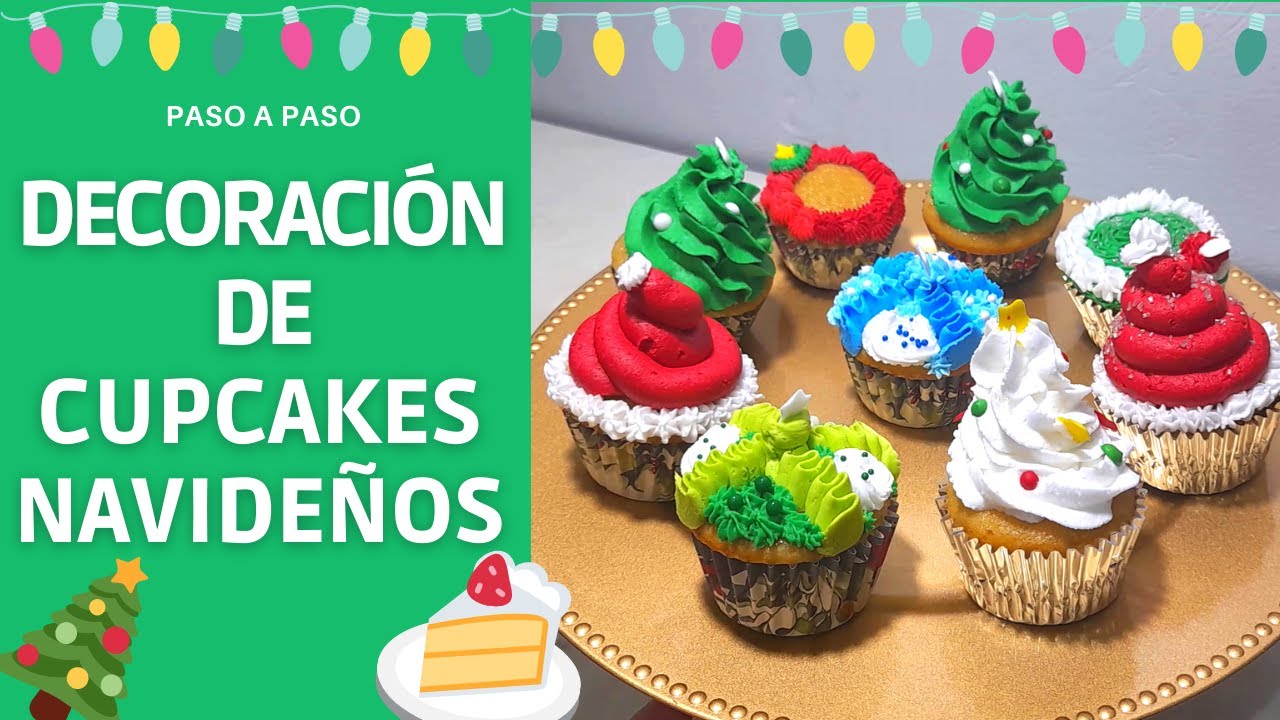 DECORACIÓN DE CUPCAKES NAVIDEÑOS🎄🎉🎅