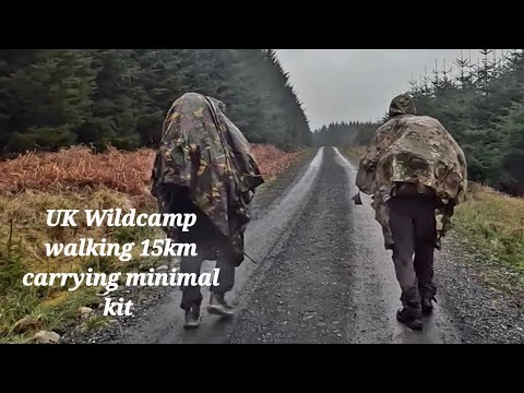 Poncho And Bivvy Camp In Heavy Rain Walking 15Km