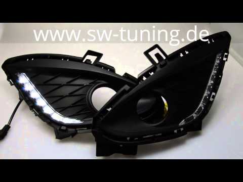 LED Tagfahrlicht für Mazda 5 CW 1013 chrome + Blende SW 