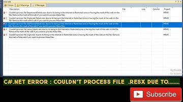 C#.net Error : Couldn