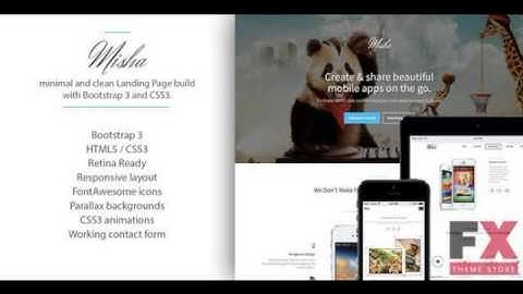 Preview Misha - Bootstrap 3 Retina App Landing Page TForest
