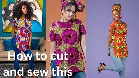 How to cut and sew simple Ankara top with side slit/ beginners sewing tutorial 
