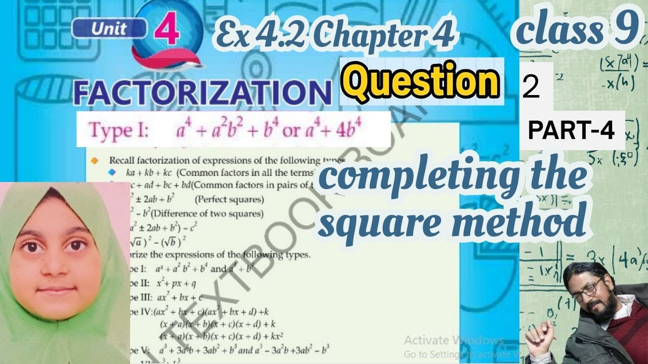 Class 9 Maths | Chapter 4 Factorization | Ex 4.2 Q2 (iv) | Sindh Board ...