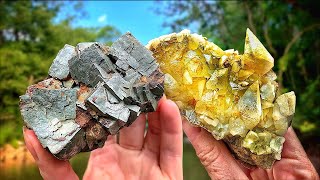 I Found INCREDIBLE Crystals and Pyrite Rocks in Michigan | Hunting for Gems and Minerals