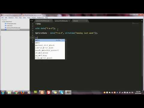 How to get previous week's first and last date in PHP