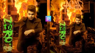 PicsArt realistic fire manipulation editing tutorial creative PicsArt photo editing screenshot 3