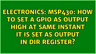 MSP430: How to set a gpio as output HIGH at same instant it is set as output in DIR register