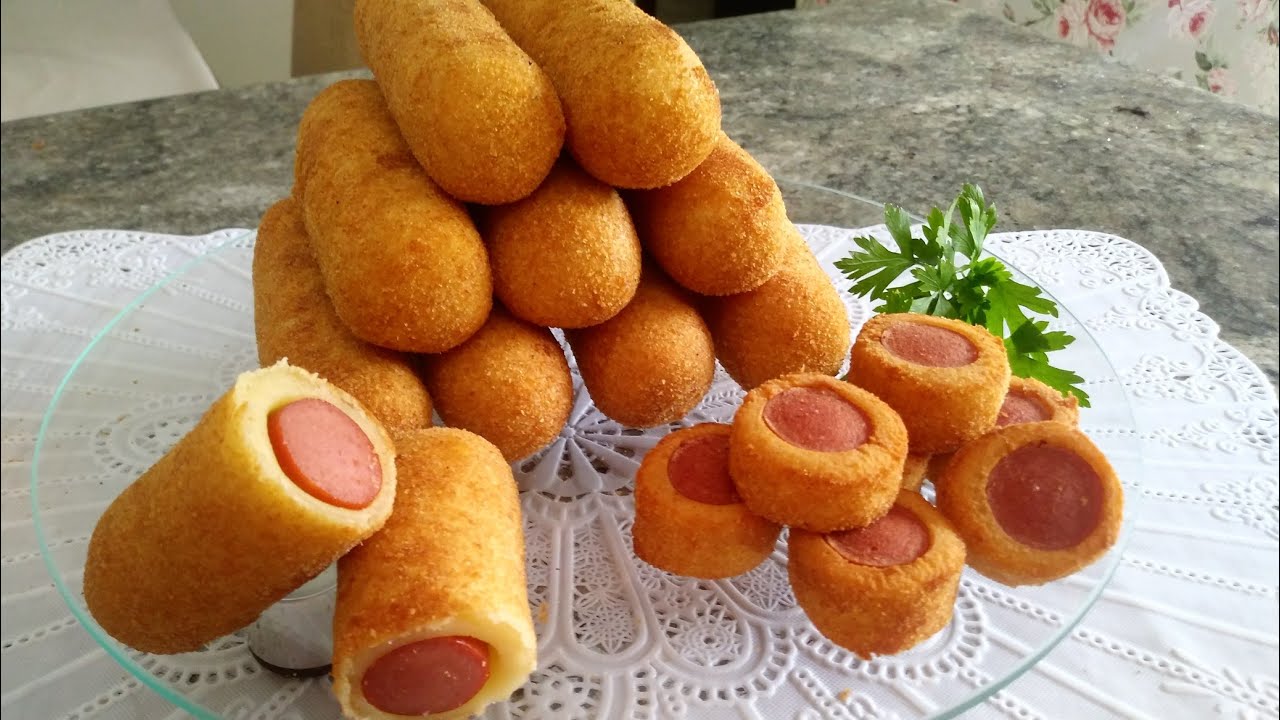 SALSICHA EMPANADA-SALGADO GOSTOSO E ECONÔMICO