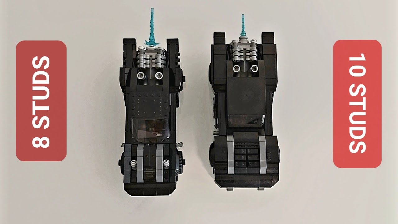 Lego 76181 The Batman Batmobile ultimate 10 studs upgrade vs original 8 studs!! comparison