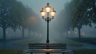 Rainy Lantern Park – 10 Minutes of Quiet Reflections Under Night Rain