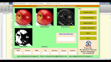 FRUIT DISEASE DETECTION using Neural Network In Matlab Project Source Code