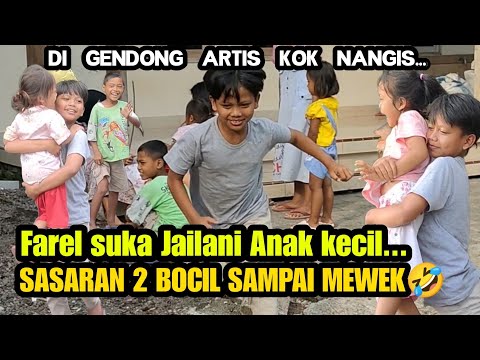 Ngakak‼️DiGendong Artis Kok Nangis🤣 FAREL  lakukan ini ke 2 bocil.