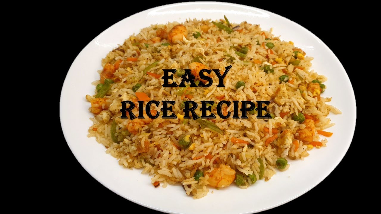 Easy Rice Recipe Prawn Rice with out sauces Prawn and rice recipe Easy Fried Rice YouTube