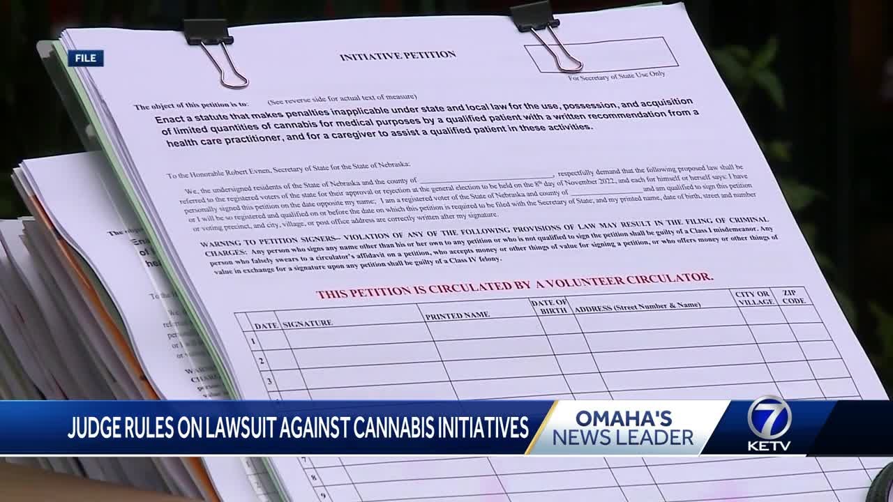 Nebraska judge dismisses part of lawsuit against medical marijuana ballot initiatives