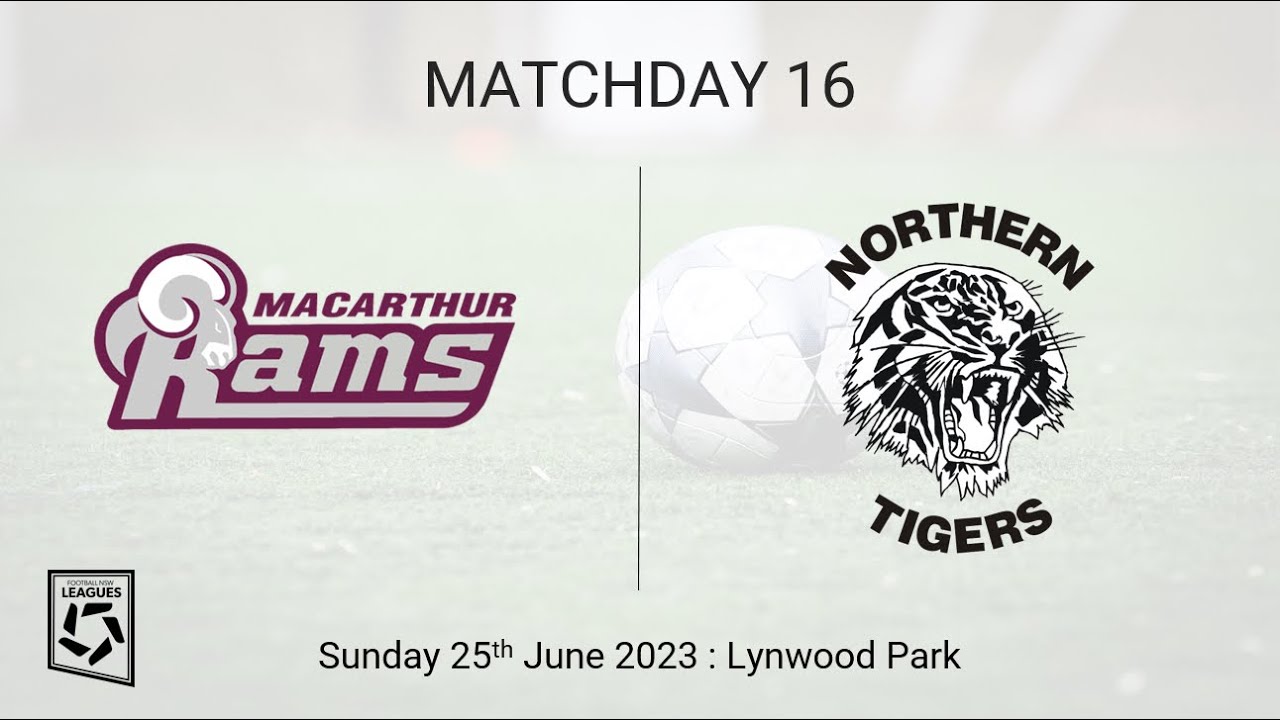 U16G Round 16 - Macarthur Rams FC v Northern Tigers FC - YouTube